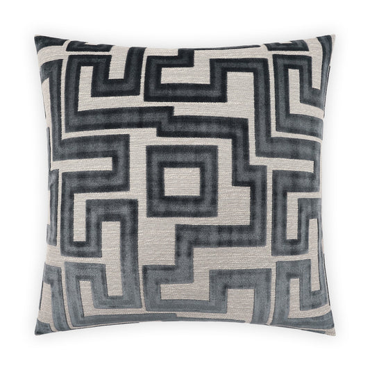 D.V. KAP HOME   24" x 24" Modernist Pillow - Steel Geometric, Transitional     - 4002-S-2424