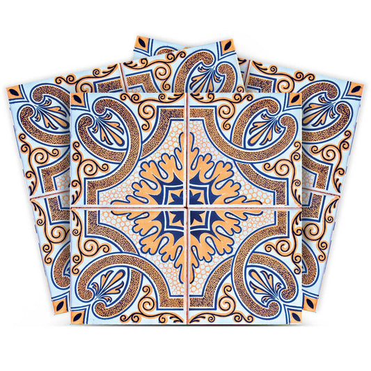 7" X 7" Blue Taupe Nova Removable Peel and Stick Tiles