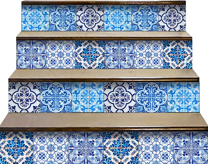 4" X 4" Azul Gianna Peel And Stick Tiles