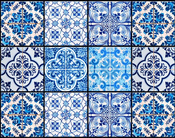7" X 7" Azul Gianna Peel and Stick Tiles