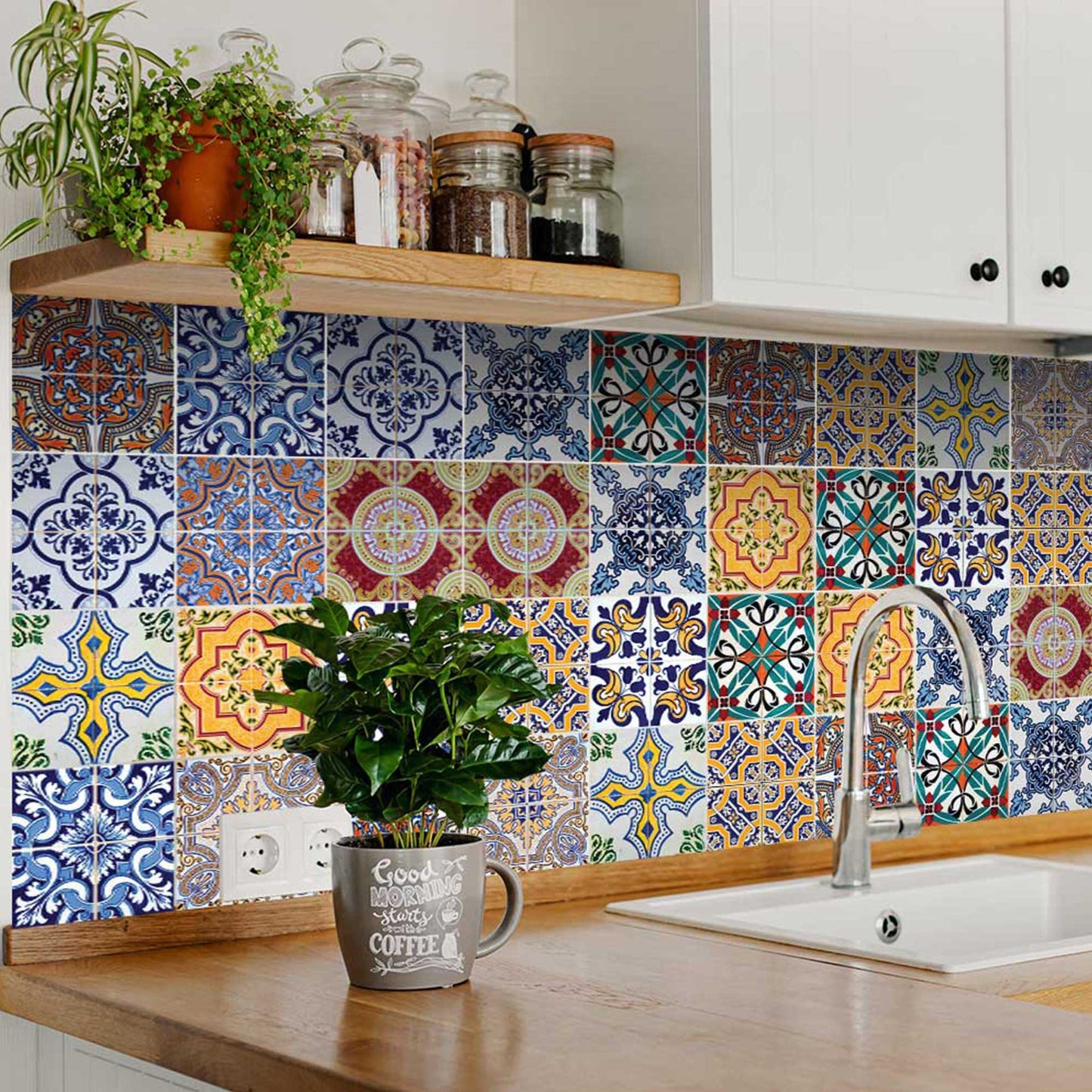 4" X 4" Addina Mutli Mosaic Peel And Stick Tiles