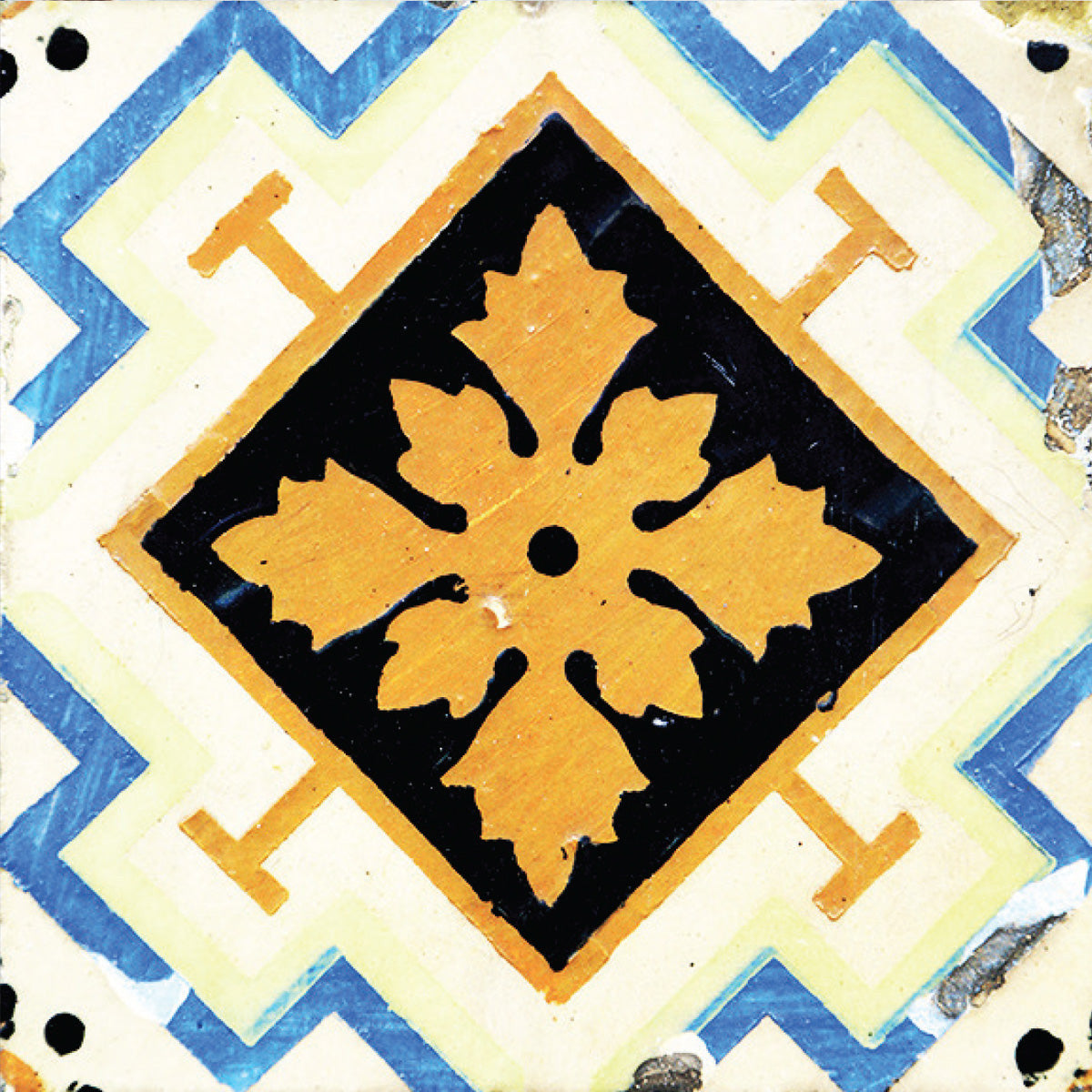 7" x 7" Gold Snowflake Peel and Stick Removable Tiles