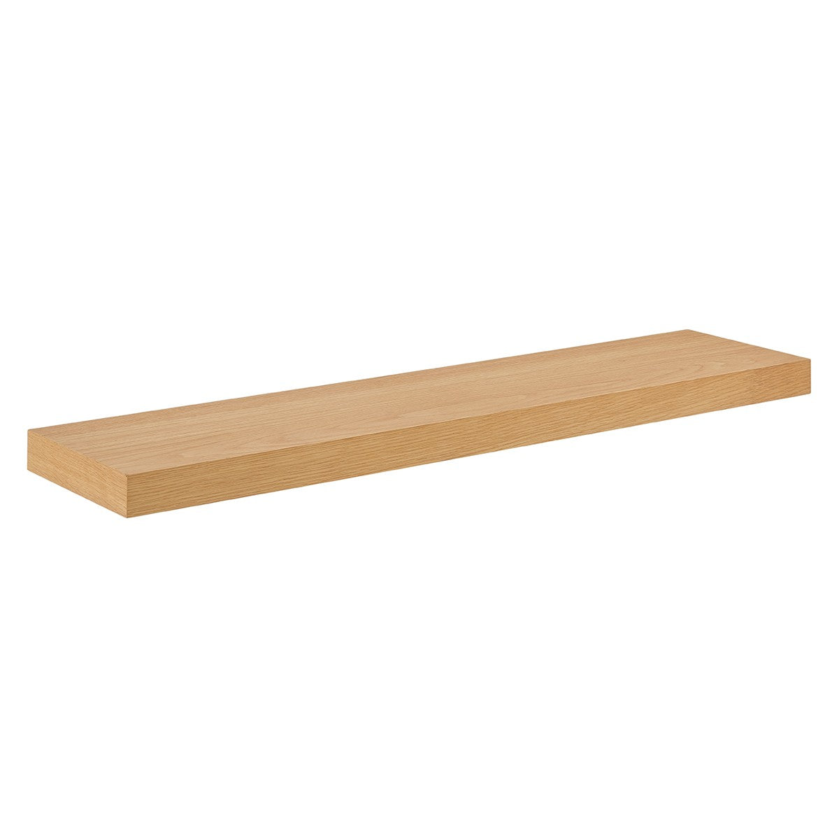 43" Natural Light Brown Wooden Floating Shelf