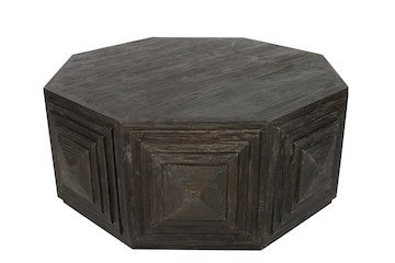 Deep Brown Octagonal Coffee Table