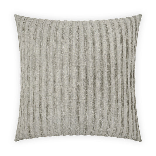 D.V. KAP HOME   24" x 24" Limits Pillow - Silver Stripes, Transitional     - 4010-S-2424