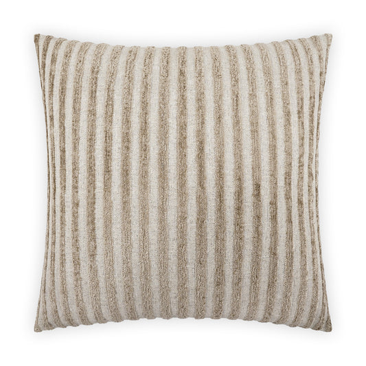 D.V. KAP HOME   24" x 24" Limits Pillow - Taupe Stripes, Transitional     - 4010-T-2424