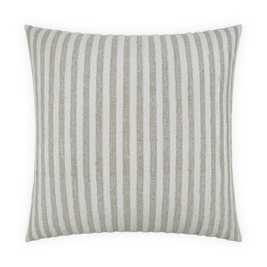D.V. KAP HOME   24" x 24" Limits Pillow - White Stripes, Transitional     - 4010-W-2424