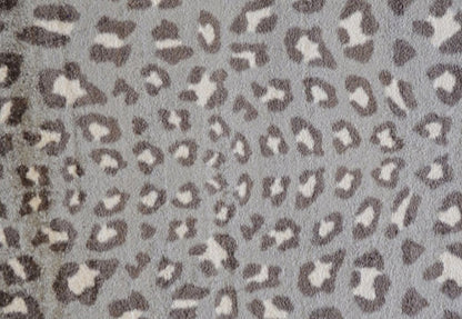 2' X 3' Gray And Ivory Animal Print Shag Area Rug