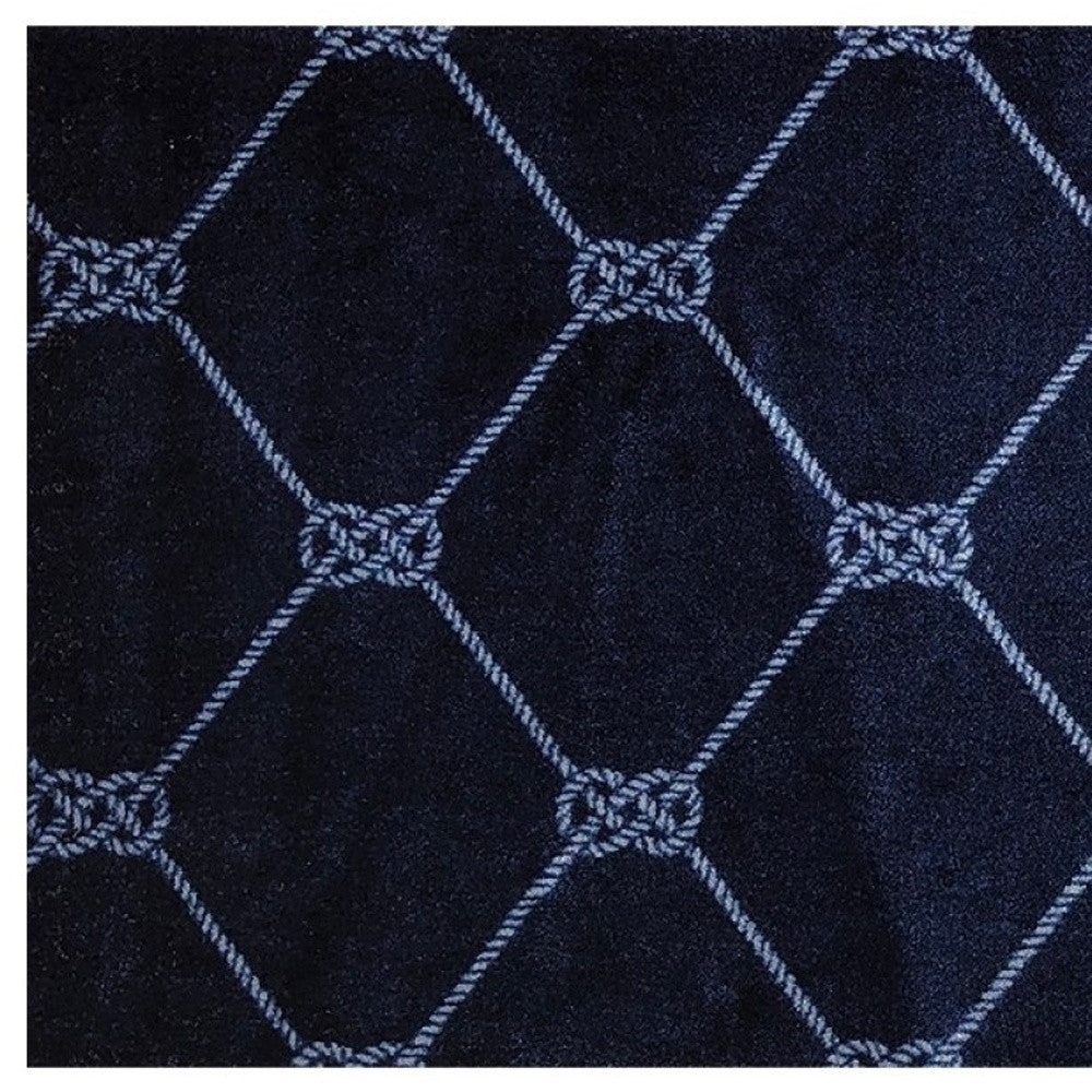 2' x 3' Navy Nautical Knots Washable Floor Mat