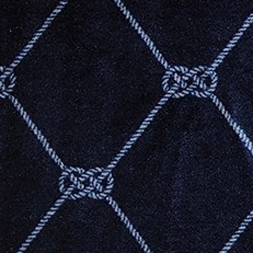 2' x 6' Navy Nautical Knots Washable Runner Rug