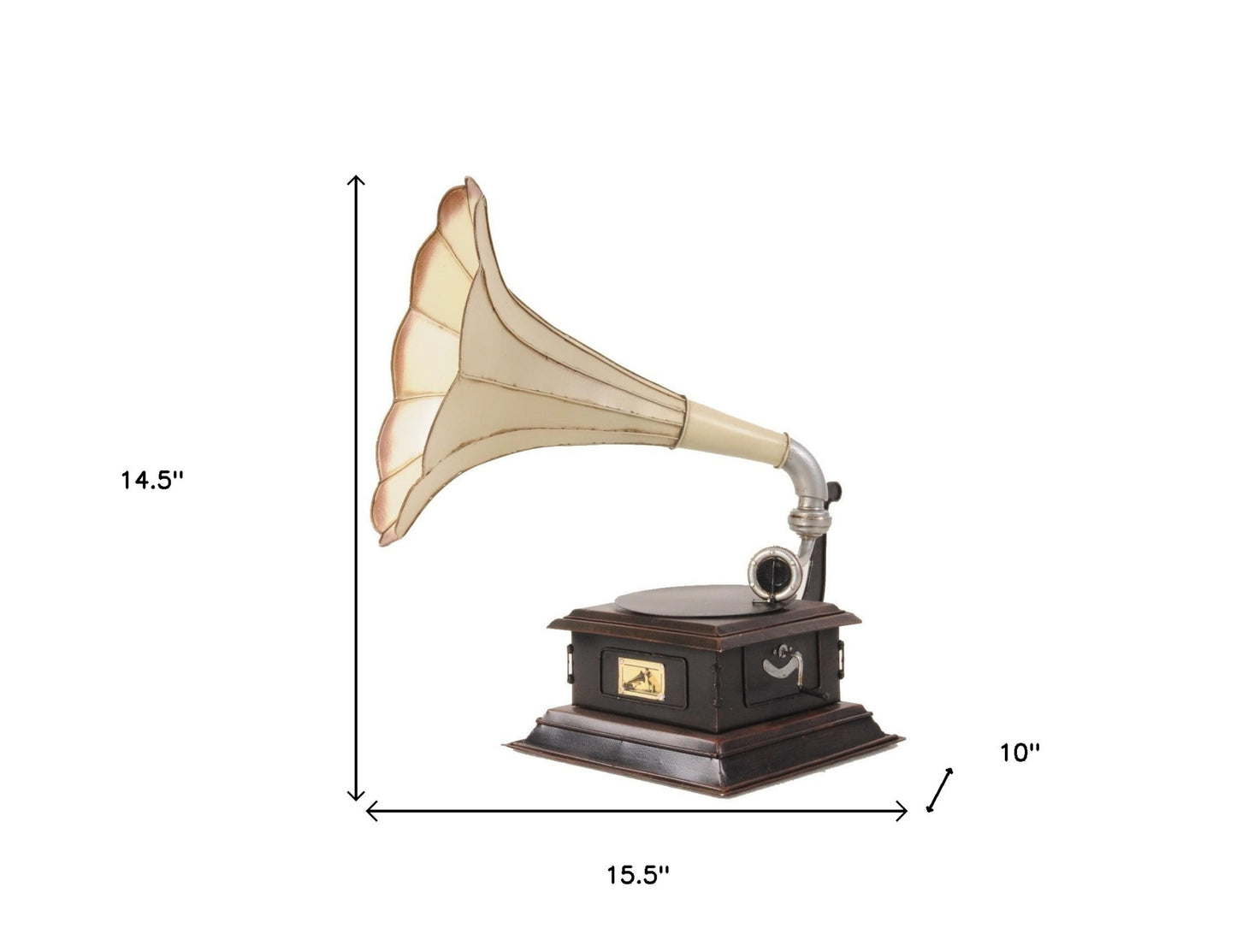 c1911 HMV Gramophone Built to Scale Model Sculpture