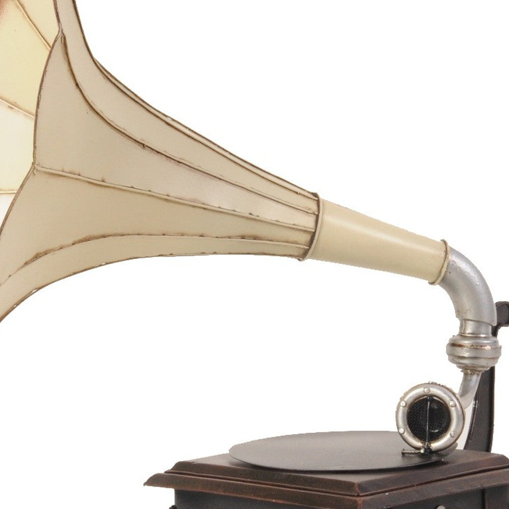 c1911 HMV Gramophone Built to Scale Model Sculpture