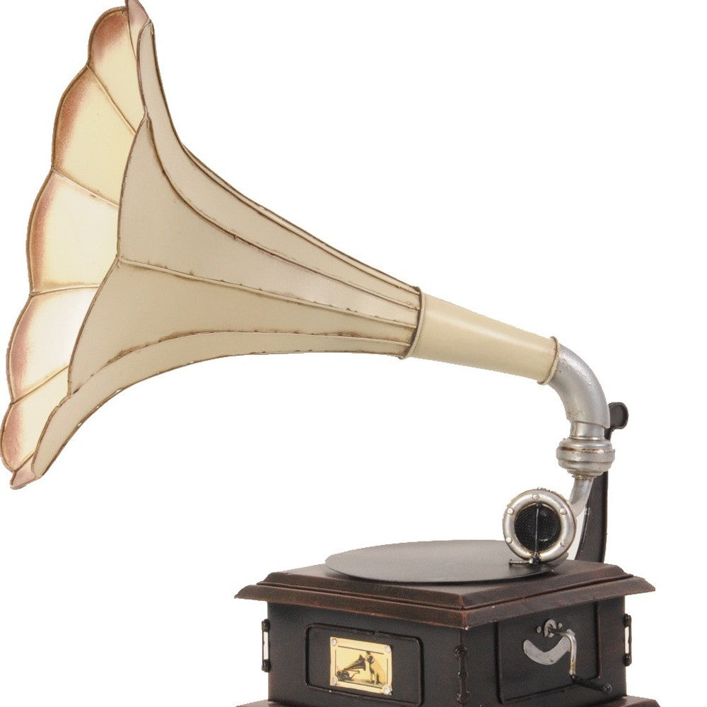 c1911 HMV Gramophone Built to Scale Model Sculpture