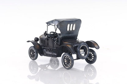 12" Black Metal c1908 Ford Model Car Tabletop Sculpture