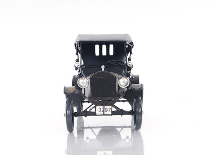 12" Black Metal c1908 Ford Model Car Tabletop Sculpture