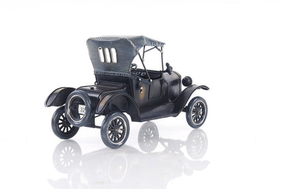 12" Black Metal c1908 Ford Model Car Tabletop Sculpture