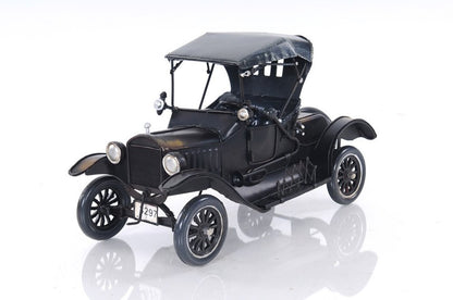12" Black Metal c1908 Ford Model Car Tabletop Sculpture