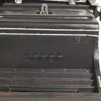 9" Black Metal German Replica Typewriter Tabletop Sculpture