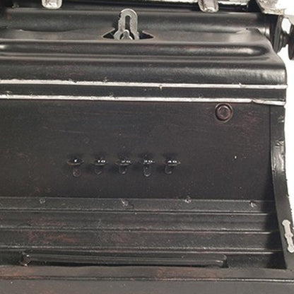 9" Black Metal German Replica Typewriter Tabletop Sculpture