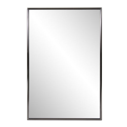36" Gunmetal Metal Framed Accent Mirror
