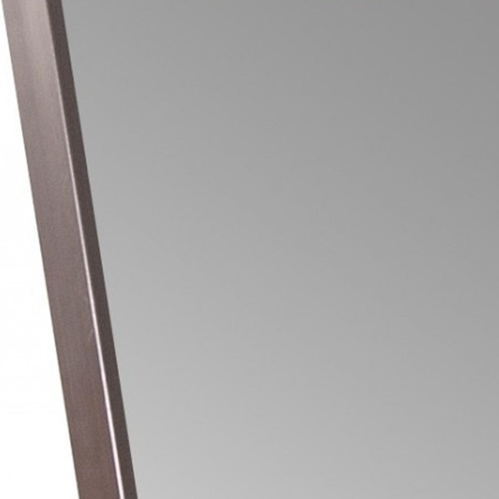 Sleek Brushed Brass Rectangular Full Length Standing Mirror