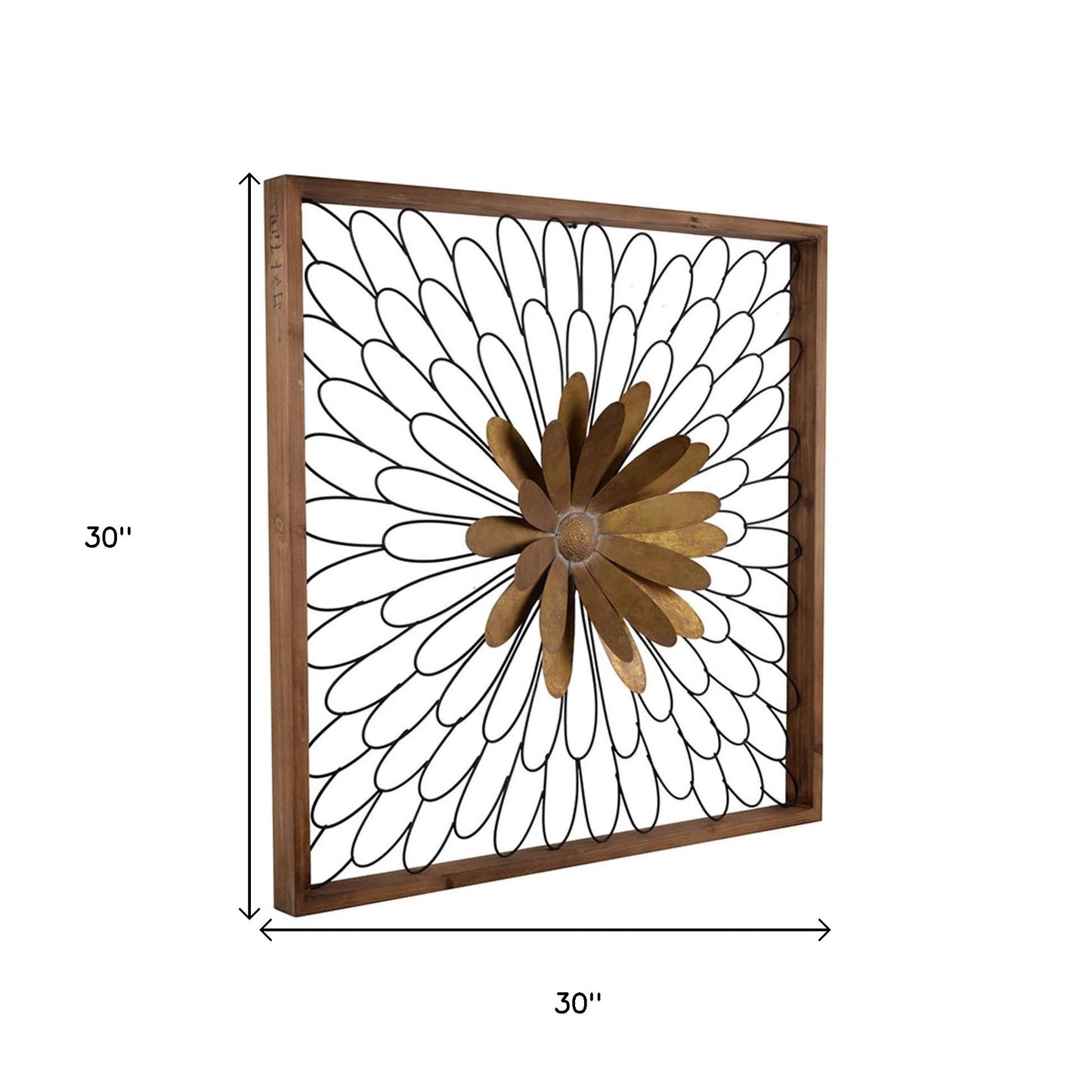 Rustic Black and Bronze 3D Floral Bloom Wall Art