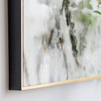 Set of Two White Framed Art