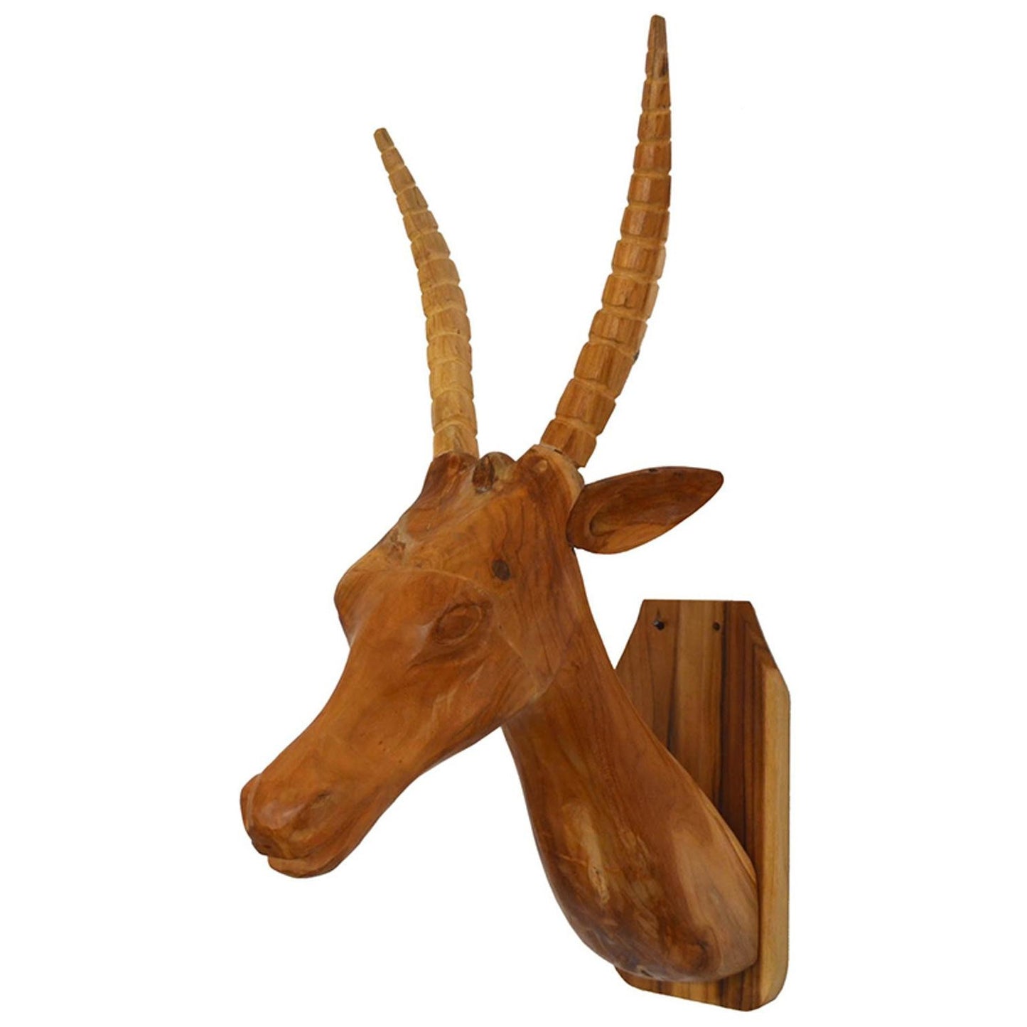 Brown Solid Wood Elk Wall Decor