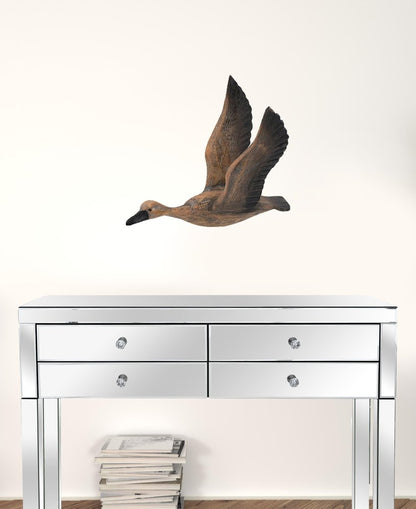 Set of Three Brown Wood Novelty Hanging Dimensional Sculpture