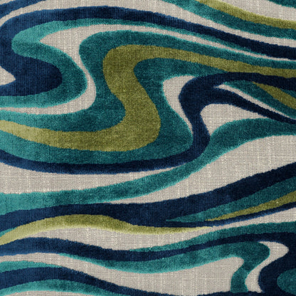 D.V. KAP HOME   24" x 24" Sway Pillow - Blue Abstract, Modern     - 4015-B-2424