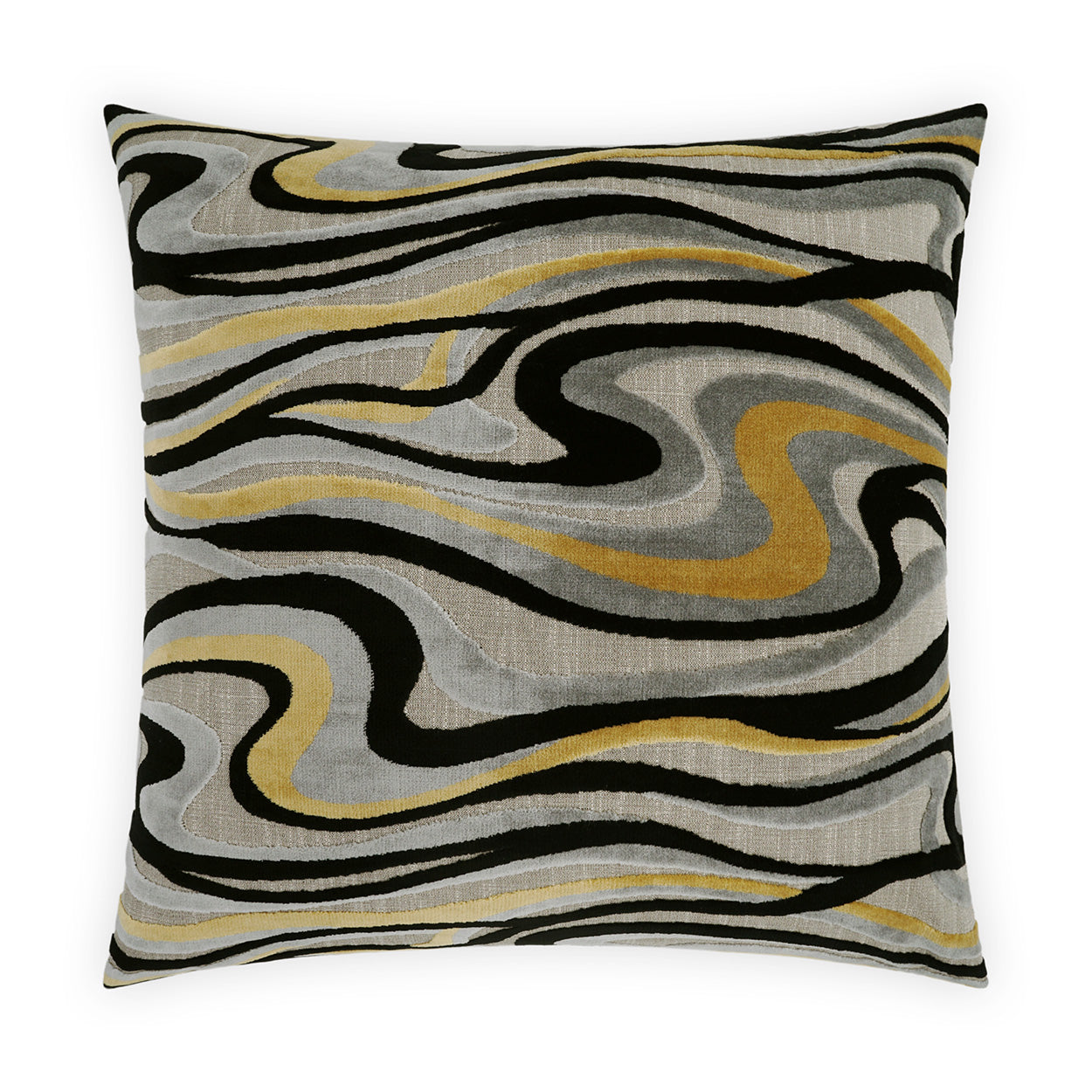D.V. KAP HOME   24" x 24" Sway Pillow - Pyrite Abstract, Modern     - 4015-P-2424