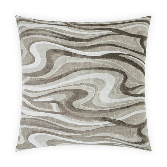 D.V. KAP HOME   24" x 24" Sway Pillow - Travertine Abstract, Modern     - 4015-T-2424