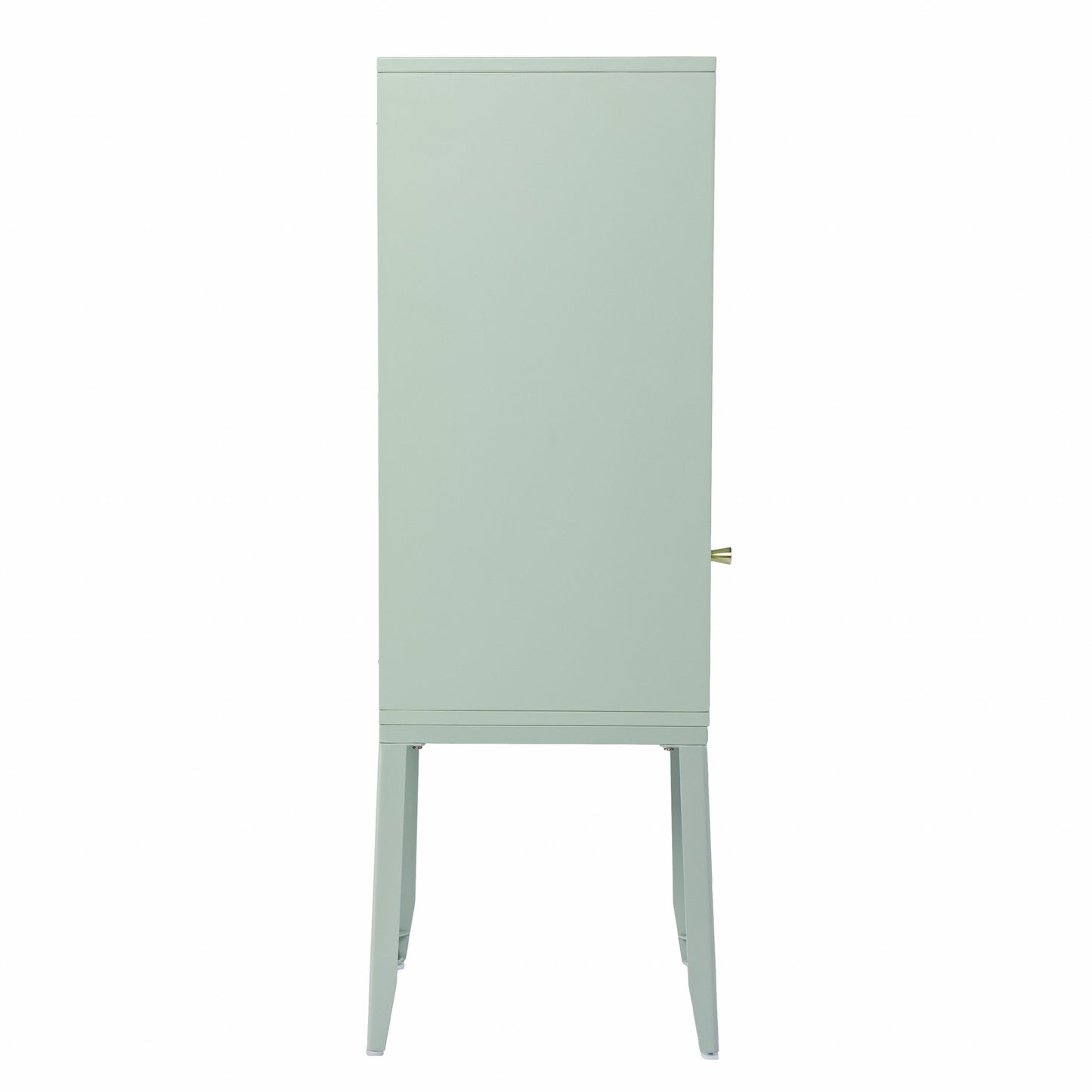 Pale Green Crosshatch Accent Storage Cabinet