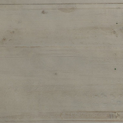 40" White Carved Geometric Sideboard with Two Doors