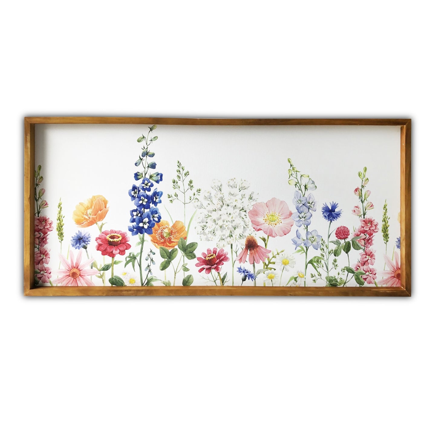Vivid Spring Garden Wooden Framed Canvas Wall Art Picture Frame Graphic Art Wall Art