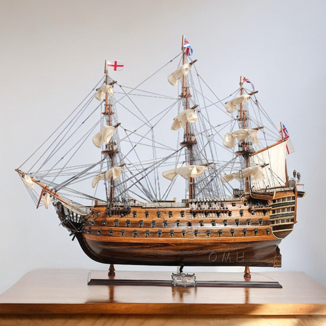 27" HMS Victory Hand Painted Ship Sculpture