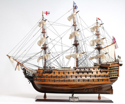 27" HMS Victory Hand Painted Ship Sculpture