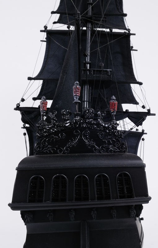 29" Black Black Pearl Pirate Boat Hand Painted Decorative Boat
