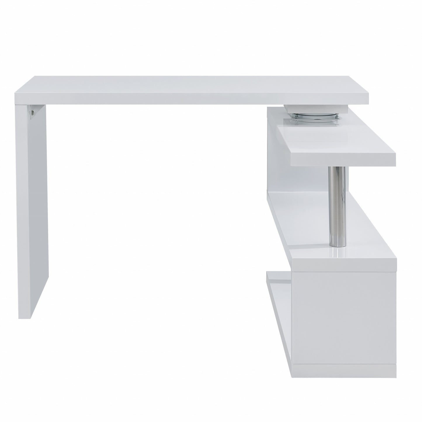 45" White Corner Writing Desk