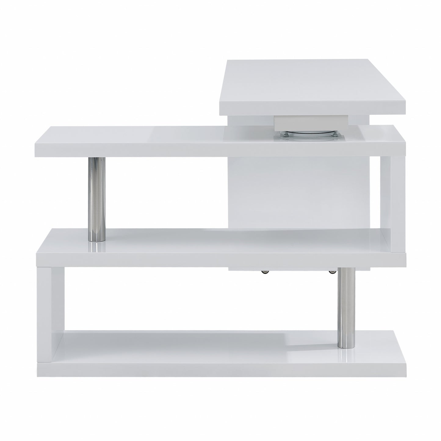 45" White Corner Writing Desk