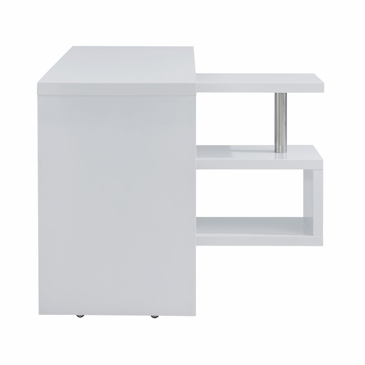 45" White Corner Writing Desk