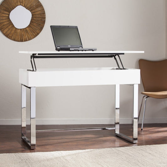 48" Adjustable White Standing Desk Converter
