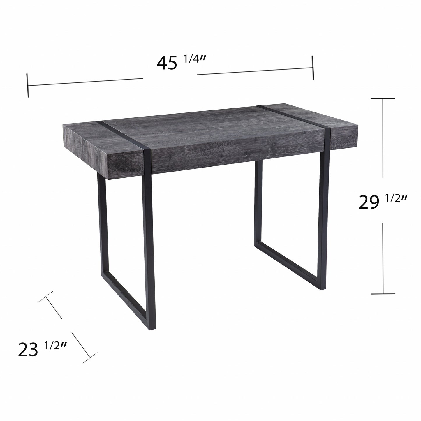 45" Black Writing Desk