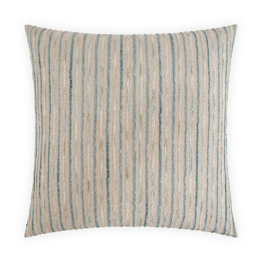 D.V. KAP HOME   24" x 24" Berkeley Pillow - Seaglass Stripes, Textured     - 4021-S-2424