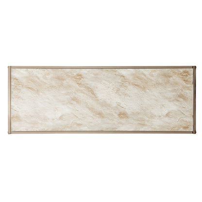 44" Champagne and Gold Faux Marble and Metal Frame Console Table