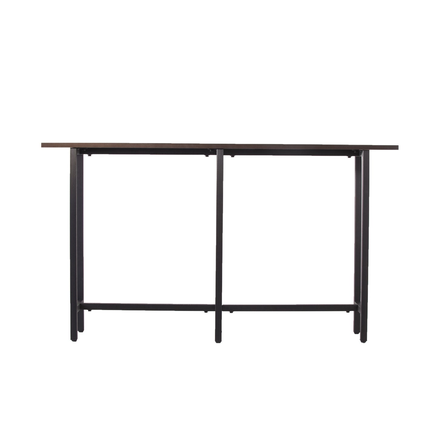 54" Espresso and Black Frame Console Table