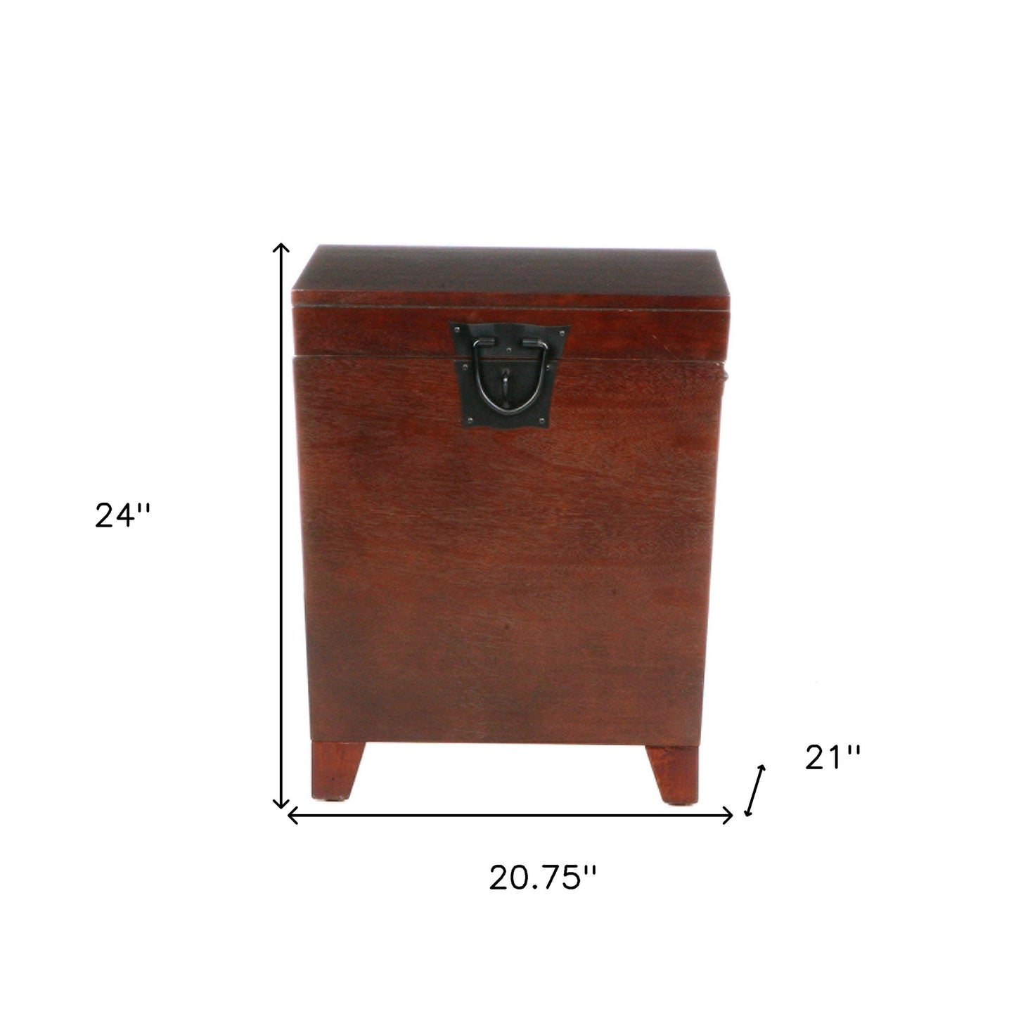 24" Brown Solid Wood And Manufactured Wood Square End Table