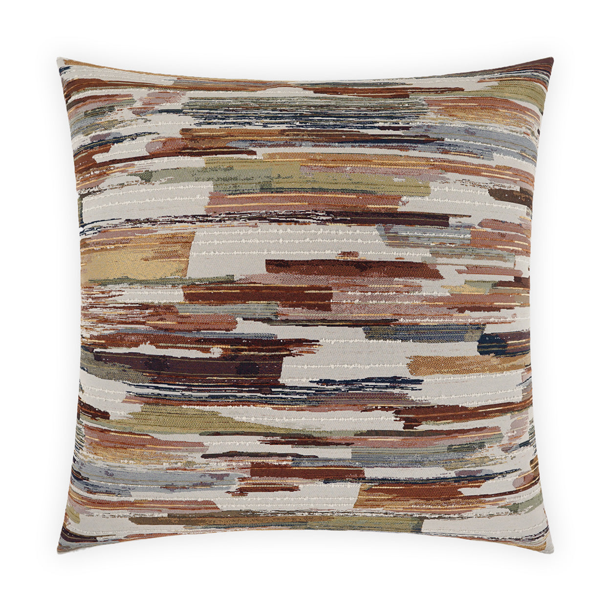 D.V. KAP HOME   24" x 24" Mixed Media Pillow - Harvest Abstract, Western Chic    - 4026-H-2424
