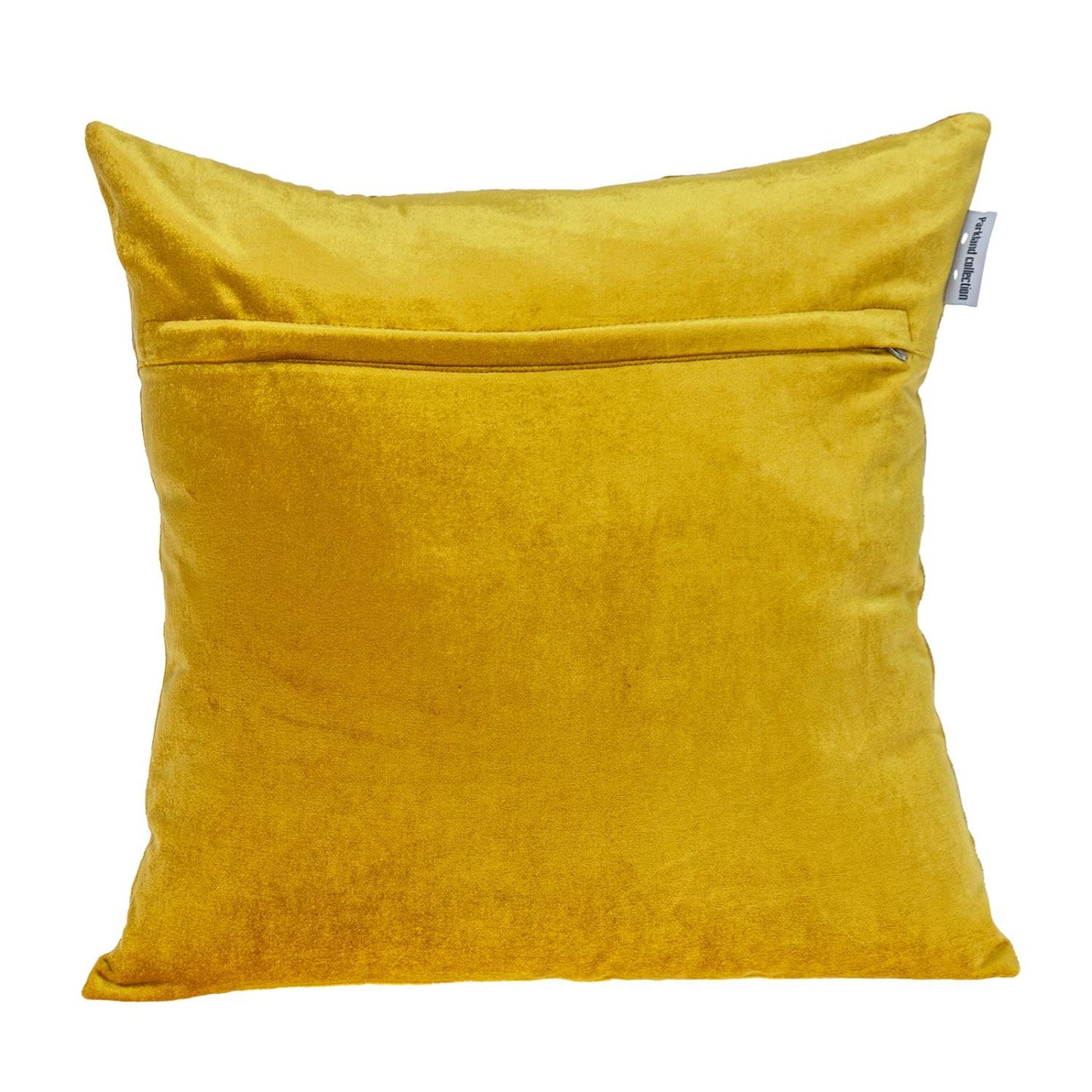 Beige and Mustard Lattice Yellow Velvet Throw Pillow