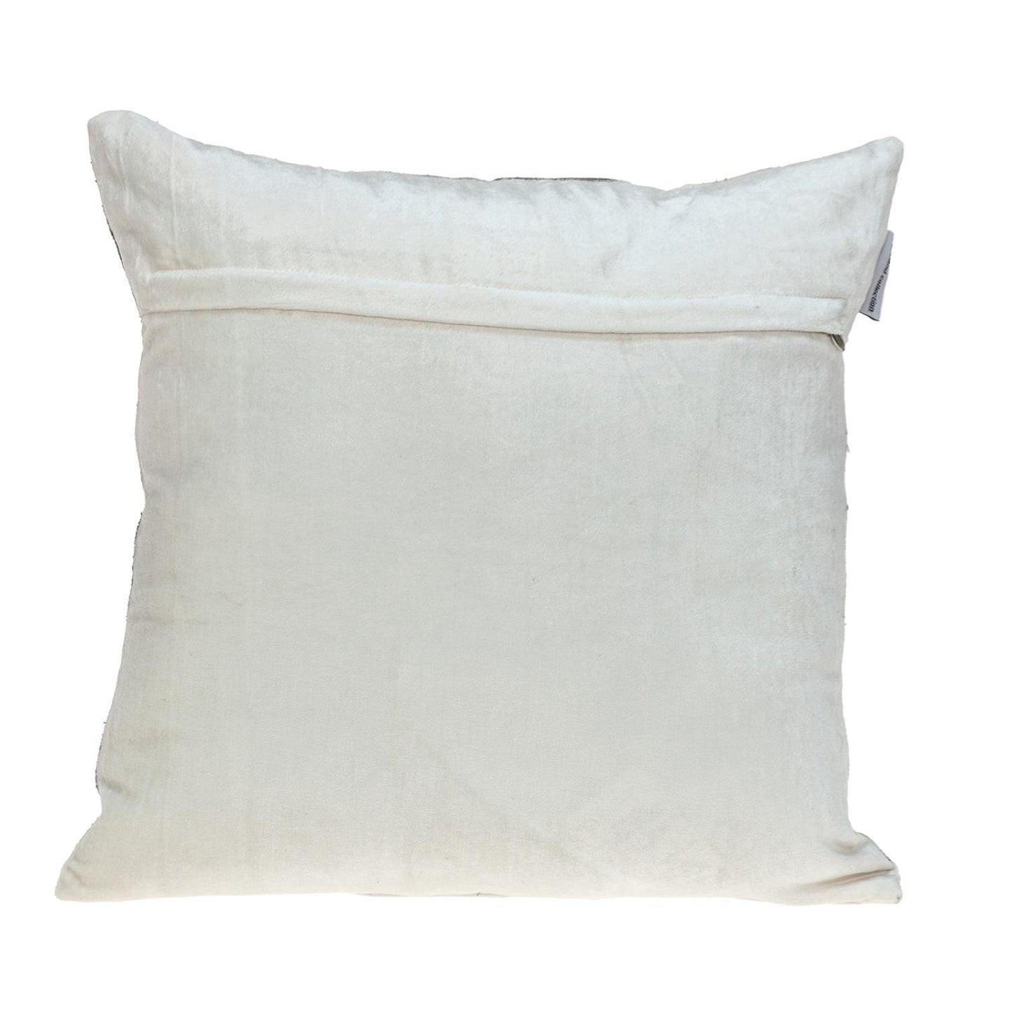 Gray and White Lattice Velvet Throw Pillow